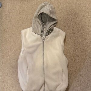 Winter Women Faux Fur Vest Removable Hood Sleeveless...